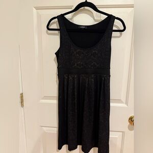 Express Black Sleeveless Scoop Neck Mini Dress